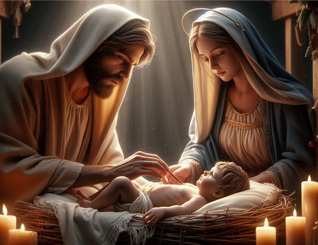Ai Generiert, Joseph, Maria, Jesus