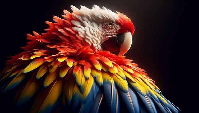 Free ai generated scarlet macaw macaw illustration
