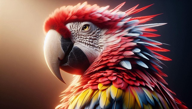Free ai generated scarlet macaw macaw illustration