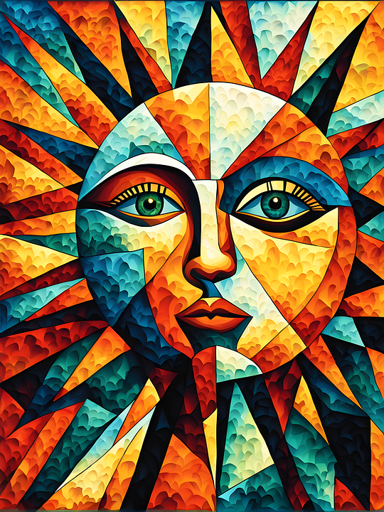 Cubist Sun Cubiste Art La Peinture - Image gratuite sur Pixabay