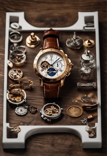 Free watch disassembled gears illustration