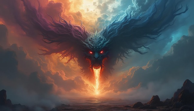 Free ai generated dragon mythical beast illustration