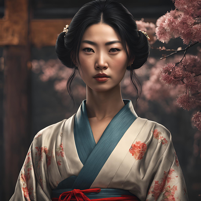 Ai Generiert, Japanisch, Frau, Tradition
