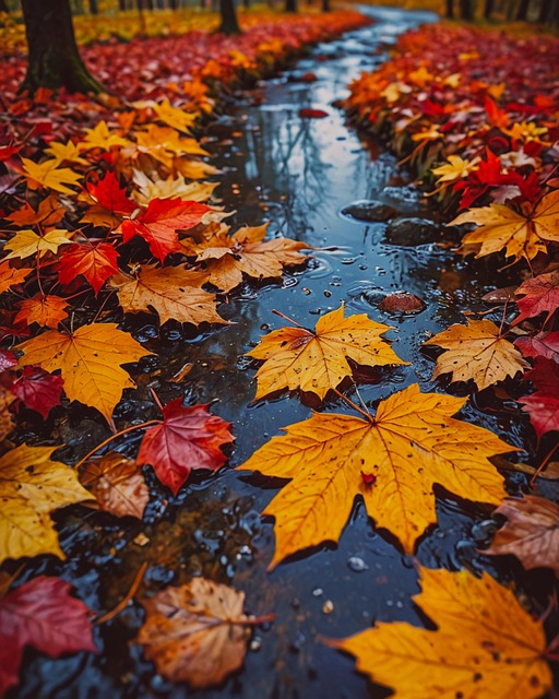Free ai generated fall nature illustration