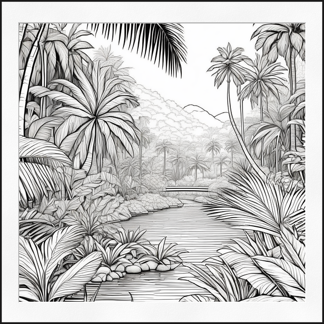 Free Black And White Colouring Book illustration and picture