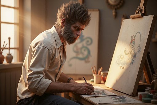 Wukong, Sort Wukong, Abekonge, Tegne