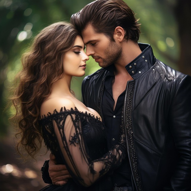 Free ai generated couple gothic illustration