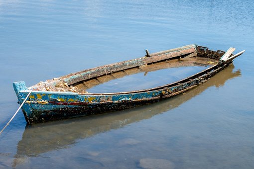 Free Boat Stranded photo and picture