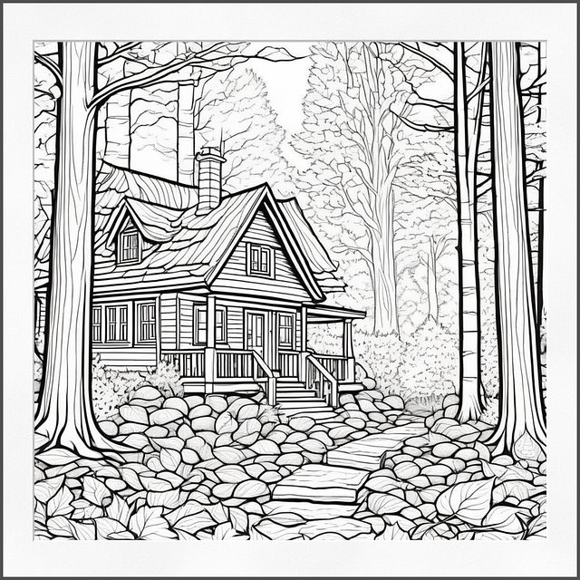 Free Black And White Colouring Book illustration and picture