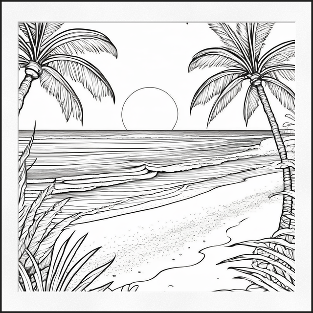 Free Black And White Colouring Book illustration and picture