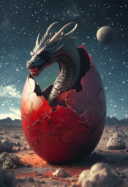 Free ai generated dragon egg illustration