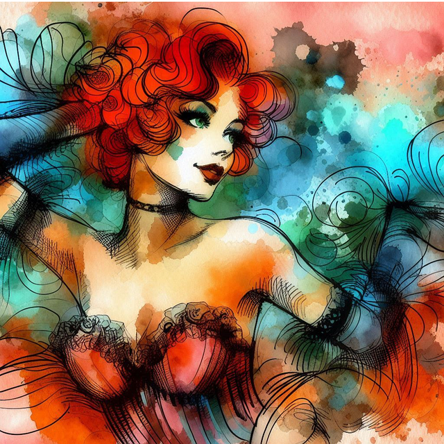 Free ai generated woman dancer illustration