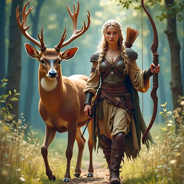 Free ai generated elf archer illustration