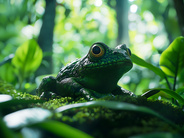 Frosch, Amphibien, Natur, Wald, Bäume