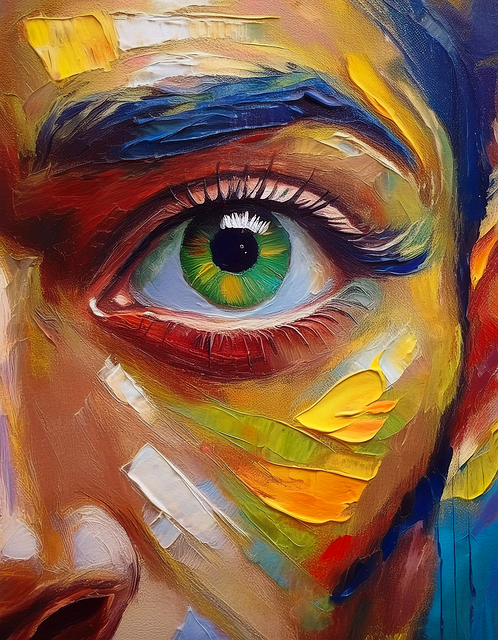 Free ai generated eye face illustration
