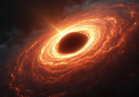 Schwarzes Loch, Stern, Singularität