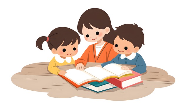Free ai generated mother children illustration