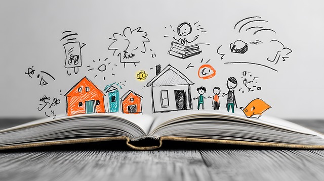 Free ai generated book home illustration