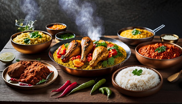 Free ai generated gourmet dishes traditional food illustration