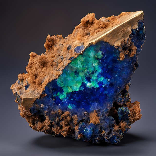 Free ai generated azurite crystal illustration