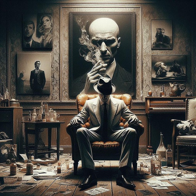 Free ai generated room strange illustration
