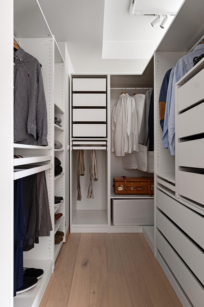 Walk in wardrobe ideas UK luxury modern dressing room