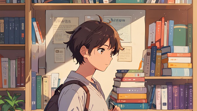 Free ai generated boy student illustration