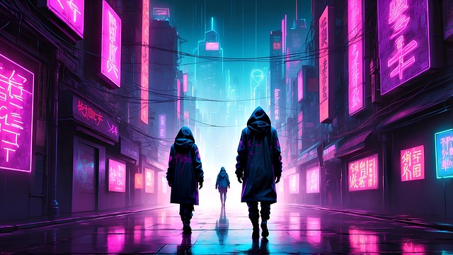 Ai Generiert, Straße, Stadt, Menschen