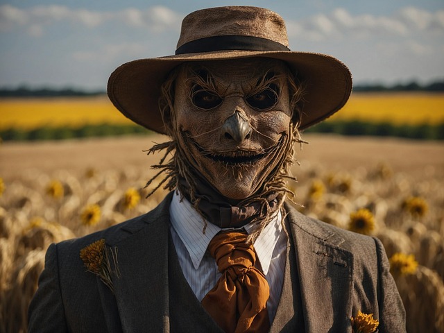 Free ai generated scarecrow halloween illustration