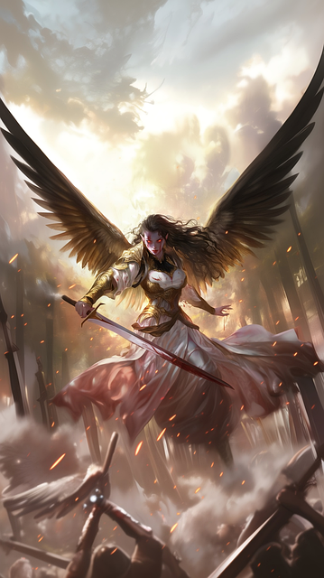 Free ai generated woman angel illustration