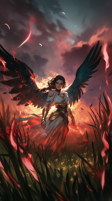 Free ai generated woman angel illustration