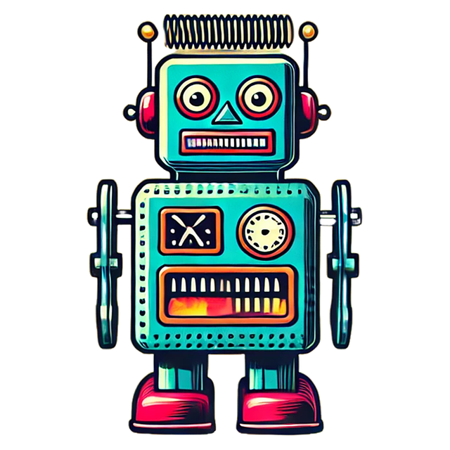 Free ai generated robot pop art illustration