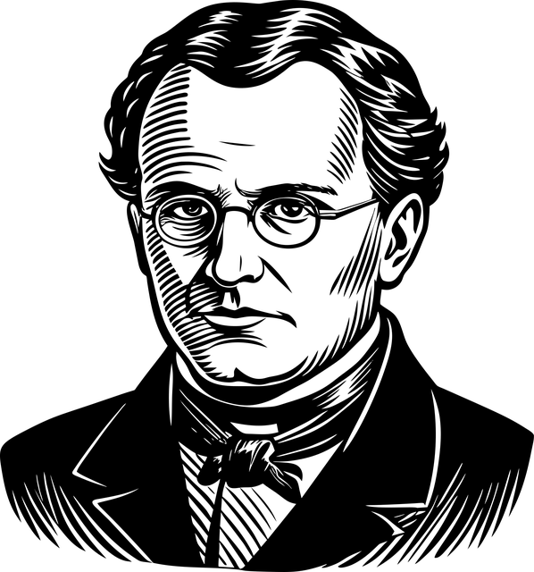 Free ai generated gregor mendel portrait vector