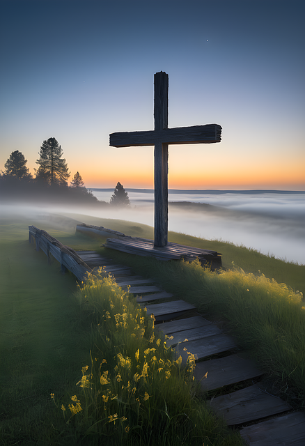 Free ai generated cross christianity illustration