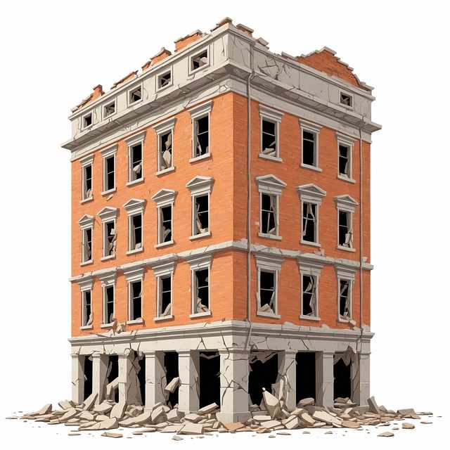 Free ai generated building crack illustration