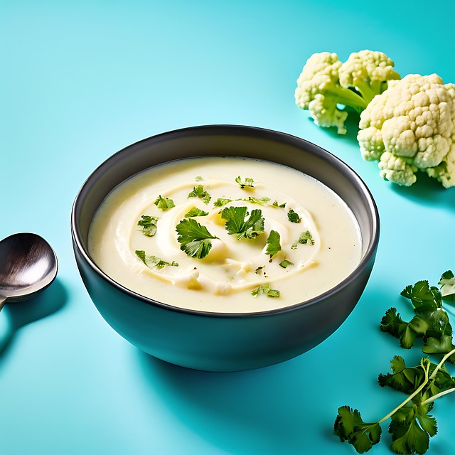 Free ai generated cauliflower soup illustration