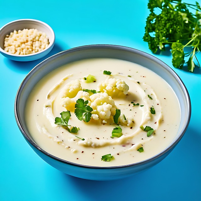 Free ai generated cauliflower soup illustration