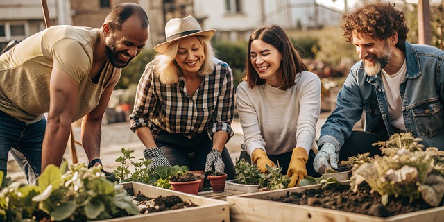 Free ai generated community planning garden illustration