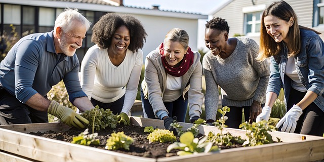 Free ai generated community planning garden illustration