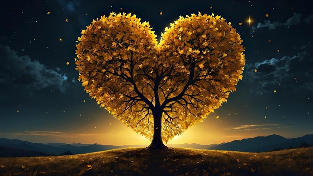 Free ai generated heart tree illustration