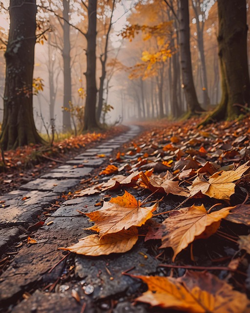Free ai generated fall path illustration