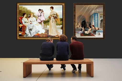Museum, Galleri, Mennesker, Udstilling