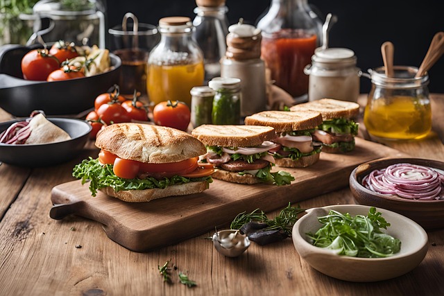 Free ai generated sandwich gourmet illustration