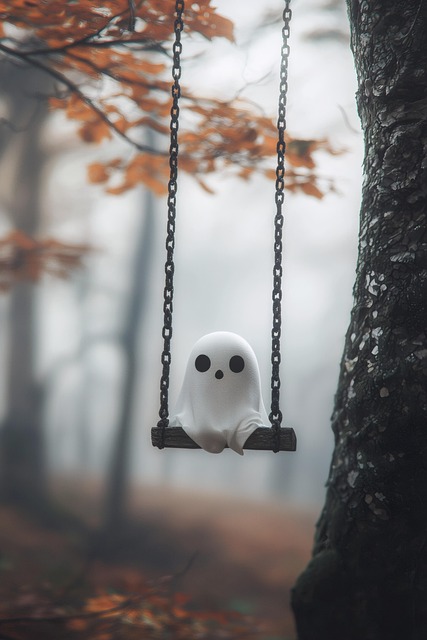 Free ai generated cute ghost illustration