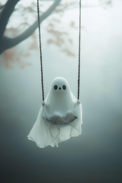 Free ai generated cute halloween background illustration