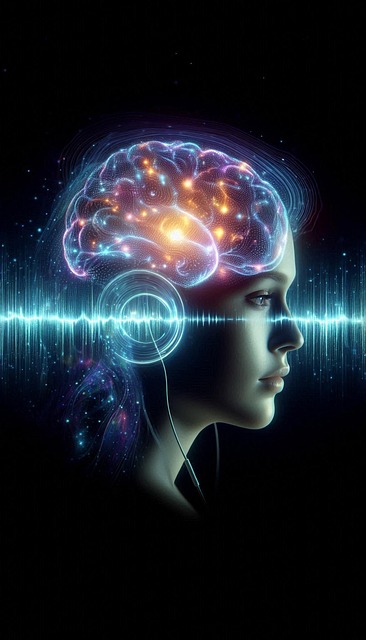 Free ai generated listening music illustration