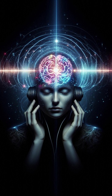 Free ai generated listening music illustration