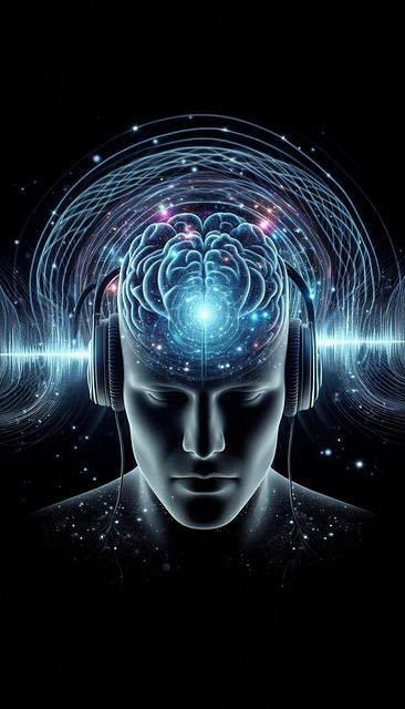 Free ai generated listening music illustration