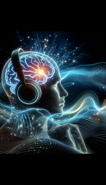 Free ai generated listening music illustration