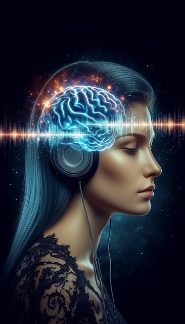Free ai generated listening music illustration